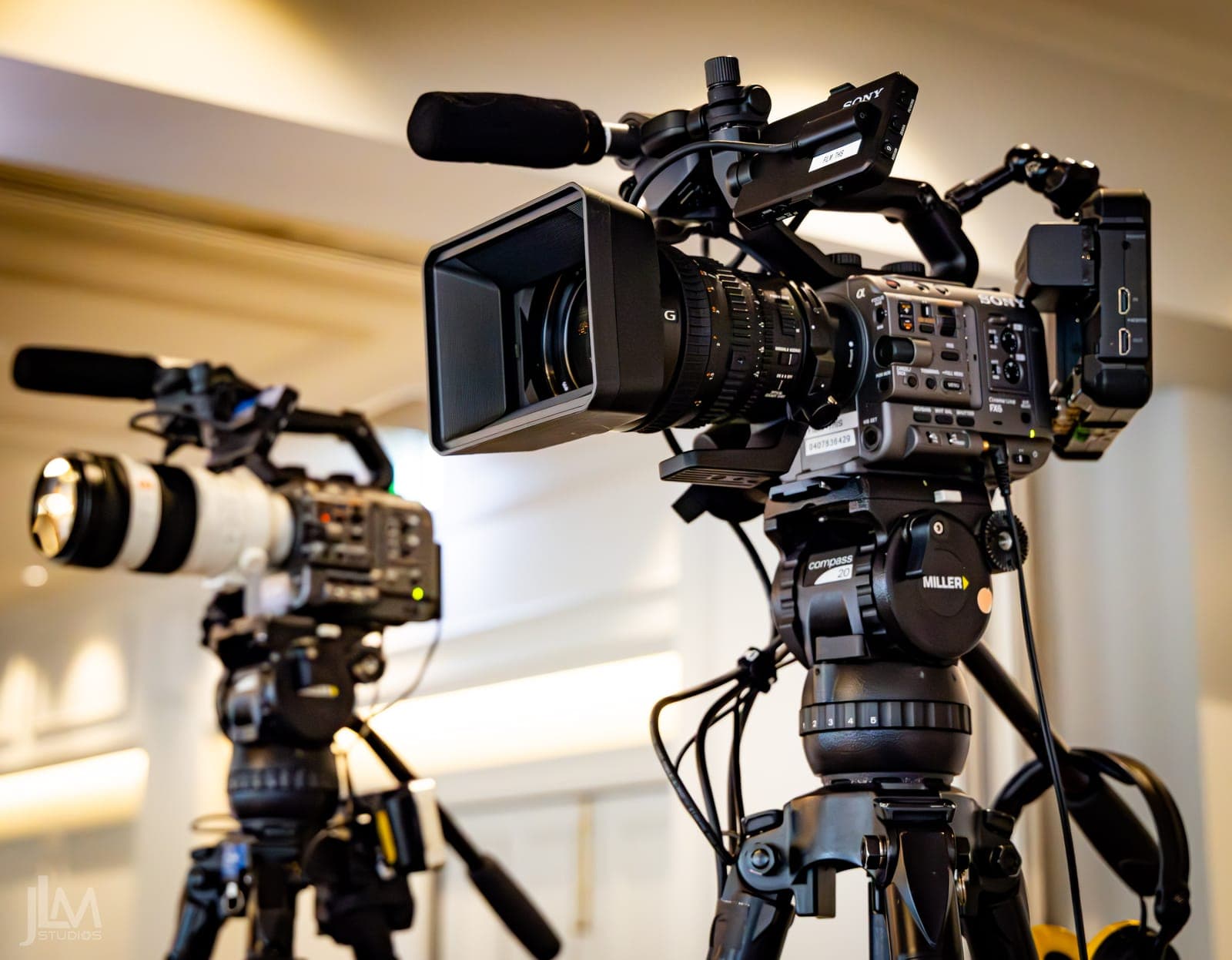 JLM Studios cinema cameras on set, behind the scenes