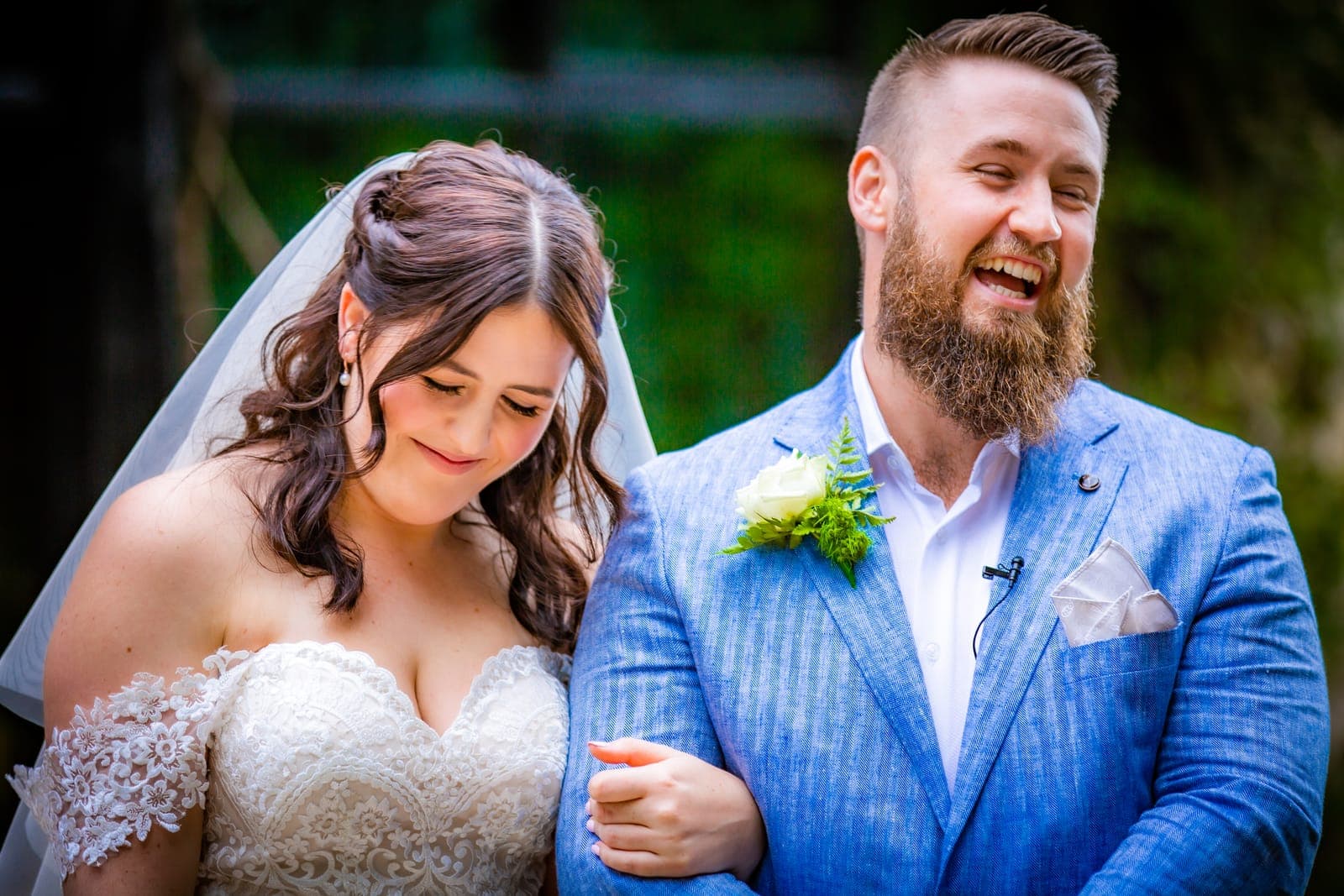 Candid laughing couple, Adelaide wedding photography