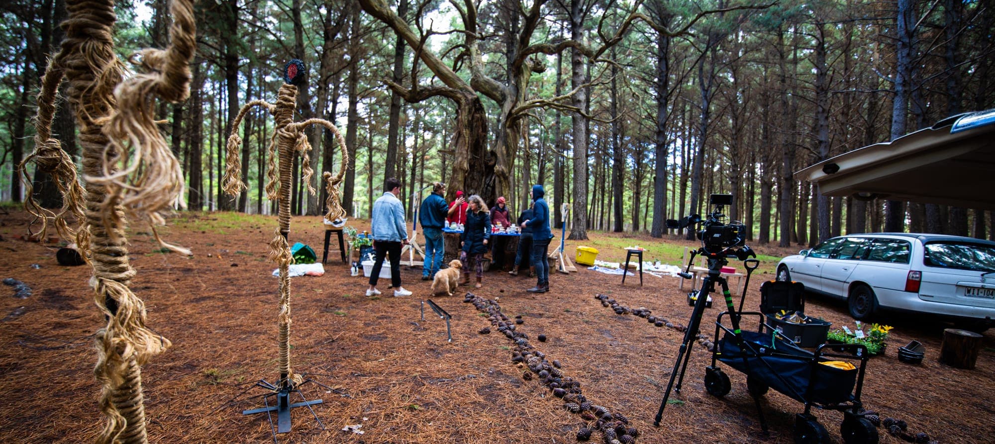 On location for a short film shoot in the Adelaide Hills